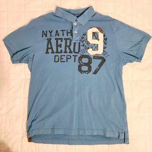 *Vintage* - Men's Large - Aeropostale Polo Shirt - Size L Short Sleeve Collared